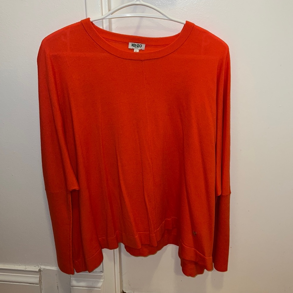 Kenzo Red-Orange Wool Sweater